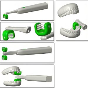 U-Shaped Oscillating Electric Toothbrush Head